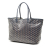 Goyard AB Goyard Gray Light Gray Coated Canvas Fabric Goyardine Saint Louis PM France