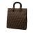 Fendi B Fendi Brown Canvas Fabric Zucca Twins Tote Italy