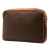 Celine B Celine Brown Coated Canvas Fabric Macadam Clutch Italy