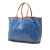 Goyard B Goyard Blue Coated Canvas Fabric Goyardine Reversible Pertuis PM France