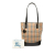 Burberry B Burberry Brown Beige Canvas Fabric Haymarket Check Tote United Kingdom
