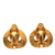 Chanel B Chanel Gold Gold Plated Metal CC Heart Clip On Earrings France