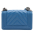 Chanel B Chanel Blue Lambskin Leather Leather Small Chevron Lambskin Boy Flap France
