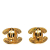 Chanel AB Chanel Gold Gold Plated Metal Quilted CC Clip On Earrings France
