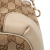 Gucci B Gucci Brown Beige Canvas Fabric GG Sukey Satchel Italy