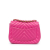 Chanel B Chanel Pink Lambskin Leather Leather Mini Square Classic Chevron Lambskin Single Flap Italy
