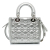 Christian Dior B Dior Silver Calf Leather Small Metallic Grained skin Cannage My ABCDior Lady Dior Italy
