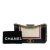Chanel AB Chanel White with Black Lambskin Leather Leather Crest-Embellished Medium Boy Bag Italy