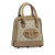 Gucci B Gucci Brown Beige Coated Canvas Fabric Mini GG Supreme Horsebit 1955 Satchel Italy