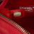 Chanel B Chanel Red Lambskin Leather Leather Small Chevron Lambskin Gabrielle Crossbody Italy
