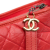 Chanel B Chanel Red Lambskin Leather Leather Small Chevron Lambskin Gabrielle Crossbody Italy