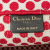 Christian Dior AB Dior Red Canvas Fabric DiorAmour Medium Embroidered Dots Book Tote Italy