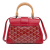 Goyard AB Goyard Red Coated Canvas Fabric Mini Goyardine Saigon Souple France