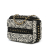 Chanel AB Chanel White Ivory with Black Raffia Natural Material Braided with Love Flap Italy