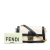 Fendi B Fendi White with Black Calf Leather Bicolor Chain Baguette Italy
