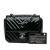 Chanel B Chanel Black Patent Leather Leather Mini Square Classic Chevron Patent Flap Italy