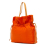 Prada B Prada Orange Nylon Fabric Tessuto Logo Drawstring Tote Italy