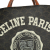 Celine B Celine Brown Dark Brown Coated Canvas Fabric Small Paris Print Triomphe Vertical Cabas Tote Italy