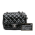 Chanel B Chanel Black Patent Leather Leather Mini Square Classic Patent Single Flap Italy