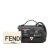 Fendi B Fendi Black with Yellow Calf Leather Micro Hypnoteyes Double Baguette Satchel Italy