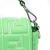 Fendi B Fendi Green Light Green Calf Leather Zucca Embossed Stitched Baguette Satchel Italy