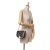 Celine B Celine Brown Dark Brown with White Coated Canvas Fabric Medium Triomphe Folco Crossbody Italy