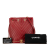 Chanel B Chanel Red Lambskin Leather Leather Paris Cosmopolite Medium Chevron Lambskin Bucket Bag Italy
