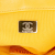 Chanel B Chanel Yellow Mustard Velvet Fabric Mini Square Camellia Embossed Flap Italy