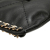 Chanel B Chanel Black Calf Leather Quilted skin Chain Flat Shoulder Bag Italy