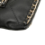Chanel B Chanel Black Calf Leather Quilted skin Chain Flat Shoulder Bag Italy