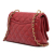 Chanel B Chanel Red Lambskin Leather Leather Small Quilted Lambskin Chain Link Flap Italy