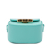 Celine B Celine Blue Turquoise Calf Leather Triomphe AirPods Case with Strap Italy