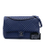 Chanel B Chanel Blue Dark Blue Lambskin Leather Leather Large Lambskin CC Crossing Flap Italy
