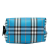Burberry B Burberry Blue Canvas Fabric Mini House Check Handbag Italy
