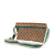 Gucci B Gucci Brown Beige with Blue Aqua Canvas Fabric GG Web Double Pocket Belt Bag Italy