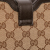 Gucci AB Gucci Brown Beige Coated Canvas Fabric Mini GG Supreme Moon Side Web Shoulder Bag Italy
