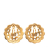 Hermès AB Hermès Gold Gold Plated Metal Bijouterie Fantaisie Clip on Earrings France