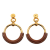 Hermès AB Hermès Gold Gold Plated Metal Barenia Loop Earrings France