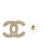 Chanel AB Chanel Gold Gold Plated Metal CC Enamel and Push Back Earrings Italy
