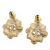 Chanel AB Chanel Gold Gold Plated Metal CC Resin and Faux Pearl Push Back Earrings France
