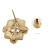 Chanel AB Chanel Gold Gold Plated Metal CC Resin and Faux Pearl Push Back Earrings France