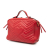 Gucci B Gucci Red Calf Leather Small GG Marmont Matelasse Sylvie Top Handle Satchel Italy