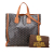 Goyard AB Goyard Black with Brown Coated Canvas Fabric Goyardine Voltaire France