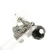 Chanel AB Chanel Silver with Black Silver Plated Metal CC Bead Drop Push Back Earrings France