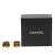 Chanel AB Chanel Gold with Black Gold Plated Metal CC Enamel Square Clip On Earrings France