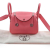 Hermès AB Hermès Pink Blush Calf Leather Mini Swift Lindy 20 France
