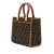 Fendi B Fendi Brown Canvas Fabric Small Zucca Sunshine Shopper Tote Italy