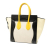 Celine B Celine Brown Light Beige with Multi Calf Leather Micro Tricolor Canvas and Luggage Tote Italy