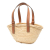 Loewe AB LOEWE Brown Beige Raffia Natural Material Small Basket Tote Spain