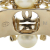 Chanel B Chanel Gold Gold Plated Metal CC Faux Pearl Clover Cuff Bracelet Italy